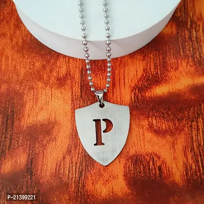 Sujal Impex  Initial Charms Letter Initial P Alphabet Pendant Necklace Chain