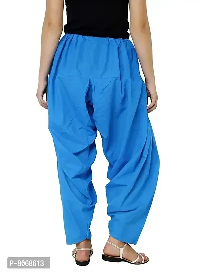 Branded Filter Product's Women Pure Cotton Patiala Salwar (Free Size) (Sky-Blue)