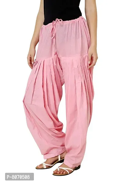 ENDFASHION Woman's Cotton Plain Patiala Salwar || Patiala || Patiyala || Patiala Pants || Cotton Patiala || Free Size (Multicolour) (Cotton, BABYPINK)-thumb3