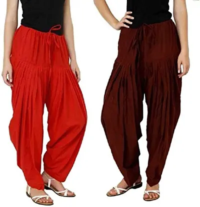 Stylish Cotton Solid Patiala for Women - Pack of 2