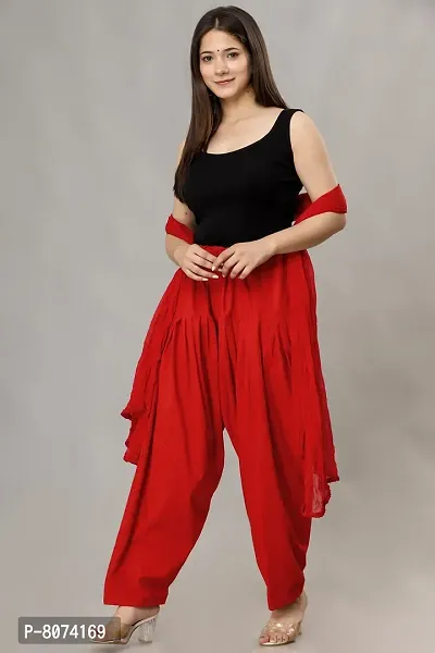 ENDFASHION Women's Patiala Pant with duppata Set || Patiala Pant|| Cotton Patiala Pant|| Cotton Pant|| Patiala|| Free Size (RED)-thumb4