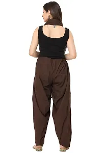 ENDFASHION Woman's Cotton Plain Patiala Salwar || Patiala || Patiyala || Patiala Pants || Cotton Patiala || Free Size (Multicolour) (Cotton, Brown)-thumb1