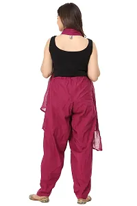 ENDFASHION Woman's Plain Cotton SEMI Patiala Salwar Free Size || Plain Patiala || SEMI Patiala Pants || Solid Cotton Patiala (Wine)-thumb1