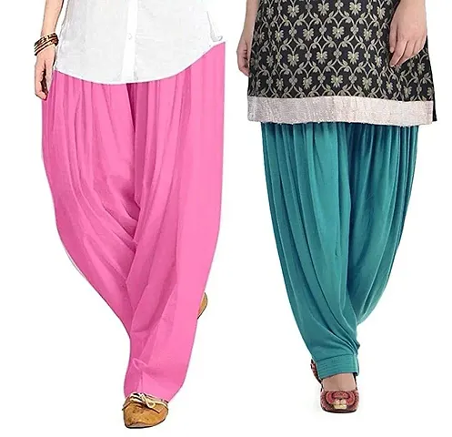 Stylish Cotton Solid Salwar for Women Pack of 2