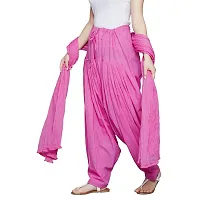 Branded Filter Products Women's Regular Fit Cotton Patiala Salwar With Dupatta Set (BFPMBPAT01_Pastel Pink_Free Size)-thumb2