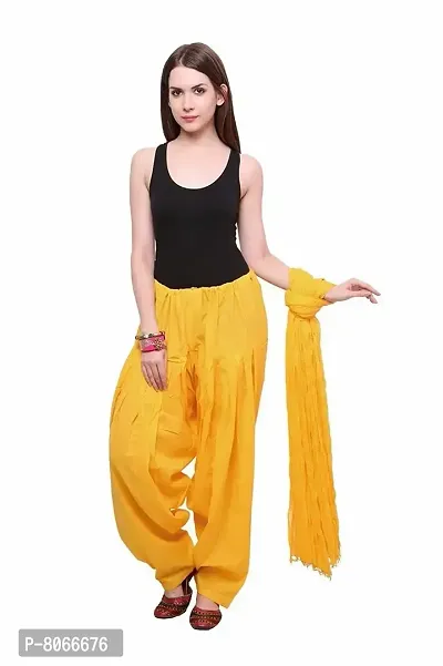 Mango people products Full cotton Patiala Salwar With Dupatta ( Special Mustard / Dark Yellow)-thumb0