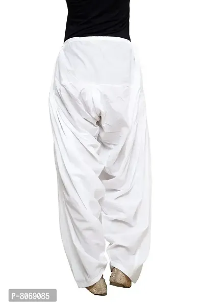 ENDFASHION Woman Cotton Patiala Salwar Pants for Women/Girls Bottom Combo Pack of 3 - Free Size (Cotton, Orange,White&Black)-thumb2