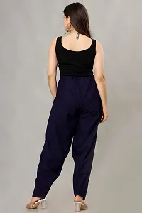 ENDFASHION Women's Patiala Pant with duppata Set || Patiala Pant|| Cotton Pant|| Patiala|| Free Size (Navy Blue)-thumb1