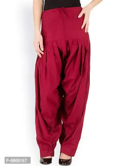 Branded Filter Products women's cotton Ethnic Readymade Bottom wear Punjabi Cotton Patiala Salwar (Free Size, Maroon)