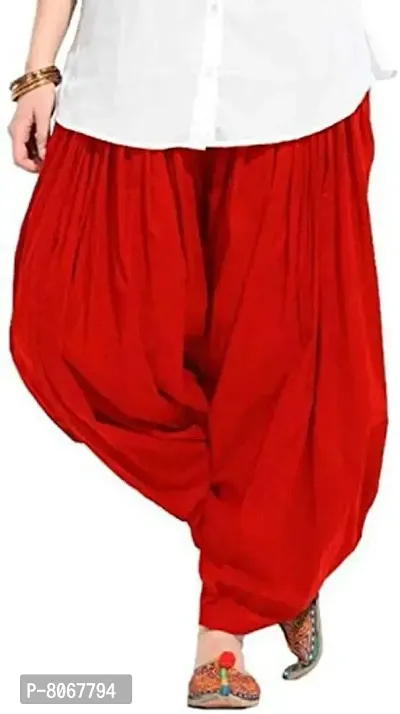 Branded Filter Products women's cotton Ethnic Readymade Bottom wear Punjabi Cotton Patiala Salwar (Free Size) (Red)