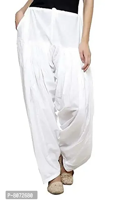Cotton Patiala Salwar Off White Color Plain Patiala – Lady India
