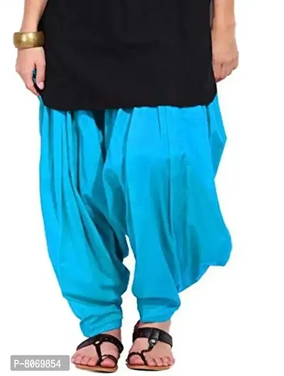 Branded Filter Product's Women Pure Cotton Patiala Salwar (Free Size) (Sky-Blue)