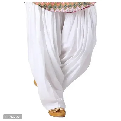 Branded Filter Products Women's Loose Fit Patiala Pants (BPAT01_White_Free Size)-thumb0
