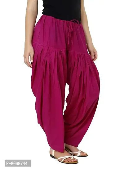 Branded Filter Products Women Pure Cotton Patiala Salwar (Free Size) (Wine)