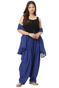 ENDFASHION Women's Cotton Solid Patiala Salwar with Dupatta (Free Size) (Blue)-thumb3