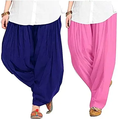 Stylish Cotton Solid Patiala for Women Pack of 2