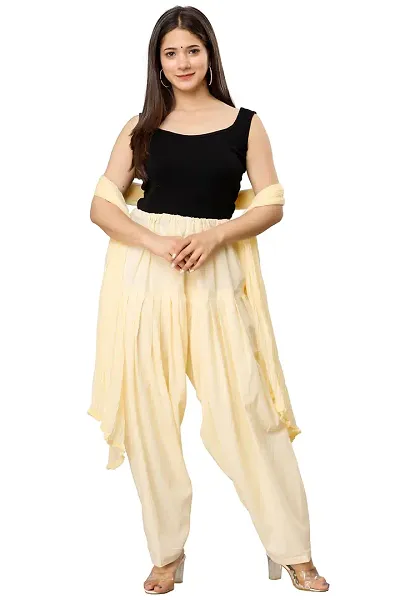 Stylish Cotton Solid Salwar with Dupatta Set for Women