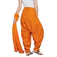 Branded Filter Products Combo Of Women's Cotton Patiala and Dupptta Set (Free Size, Orange)-thumb1