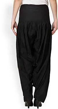 ENDFASHION Woman's Cotton Plain Patiala Salwar || Patiala || Patiyala || Patiala Pants || Cotton Patiala || Free Size (Multicolour) (Cotton, Black)-thumb1