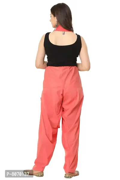 ENDFASHION Woman's Cotton Plain Patiala Salwar || Patiala || Patiyala || Patiala Pants || Cotton Patiala || Free Size (Multicolour) (Cotton, Peach)-thumb2