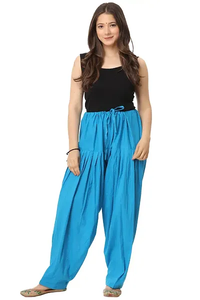 ENDFASHION Women Pure Patiala Salwar (Free Size) (Cotton, Blue)