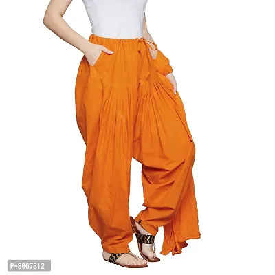 Branded Filter Products Combo Of Women's Cotton Patiala and Dupptta Set (Free Size, Orange)-thumb3