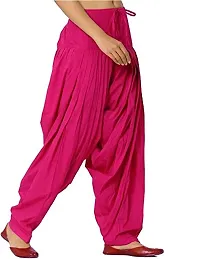 ENDFASHION Woman's Cotton Plain Patiala Salwar || Patiala || Patiyala || Patiala Pants || Cotton Patiala || Free Size (Multicolour) (Cotton, RANIPINK)-thumb2