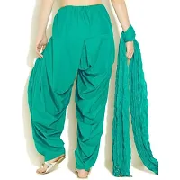 Branded Filter Products Women's Regular Fit Cotton Patiala Salwar With Dupatta Set (BFPMBPAT01_Rama Green_Free Size)-thumb1