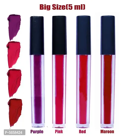 Premium enriched liquid matte lipsticks - Pack of 4-thumb0