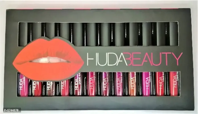 HUDABEAUTY Enriched Liquid Matte Lipsticks Pack Of 12