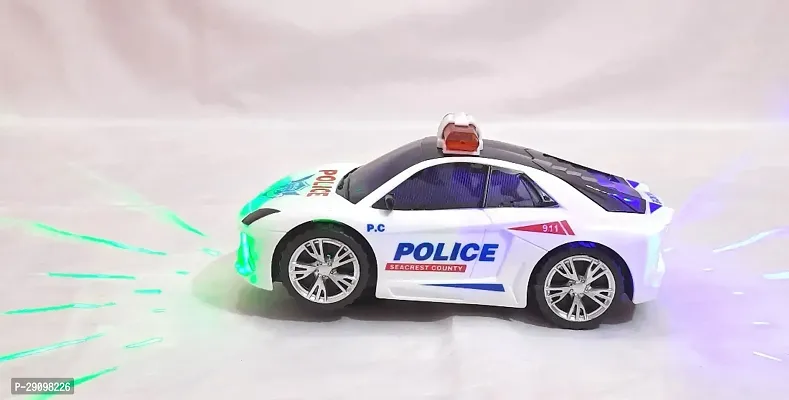 Kids Bump and Go 3D Lights Police Car with Sound and Wheels with Light (Police Car) (Multicolor, Pack of: 1)-thumb3
