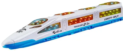 High Speed Bullet Train Toy - 3 D Lighting and Musical Fun Sounds - Toy for Kids (multicolor)-thumb1