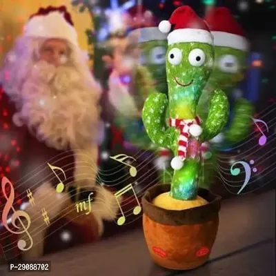 Kid Kraze Dancing Talking Cactus Plush Toy, Wriggle, Singing, Repeats What You Say-133 (Green, Brown)