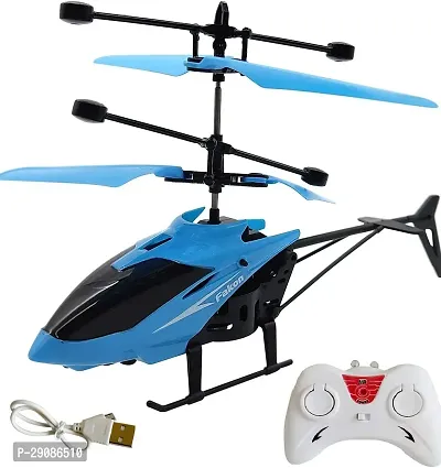 Kid Kraze 2 in 1 Remote Control Helicopter with USB Chargeable Cable for Boy and Girl Kids (Blue)-thumb0