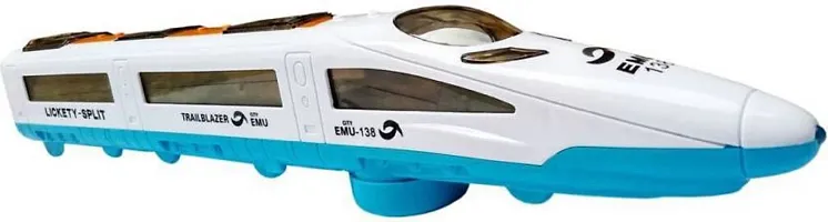 Amazia Emu Metro LED Train With Light and Music Toynbsp;for kids (White, Pack of: 1)-thumb1