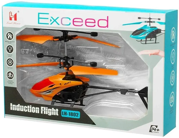 Kid Kraze Hand Control Helicopter with USB Chargeable Cable Pack of 1 Without Remote (Orange)