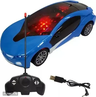 Kid Kraze Chargeable 3D Remote Control Lighting Famous Car for 3+ Years Kids (Multicolor)-thumb0