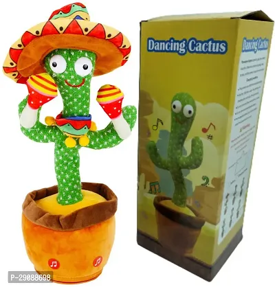 Kid Kraze Dancing Cactus with Lights Up Talking Singing Toy Decoration_C114 (Green, Green)