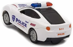 Kids Bump and Go 3D Lights Police Car with Sound and Wheels with Light (Police Car) (Multicolor, Pack of: 1)-thumb1