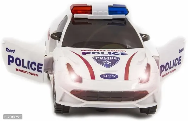 Kids Bump and Go 3D Lights Police Car with Sound and Wheels with Light (Police Car) (Multicolor, Pack of: 1)-thumb0