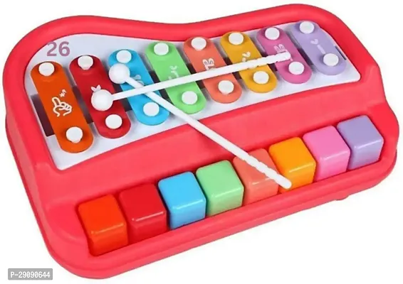 Kid Kraze 2 in 1 Piano Xylophone Musical Instrument with 8 Key Scales for Clear Tones (Red)-thumb0