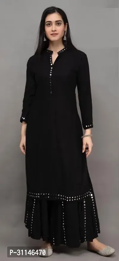 Fancy Rayon Kurta Bottom Set For Women-thumb0