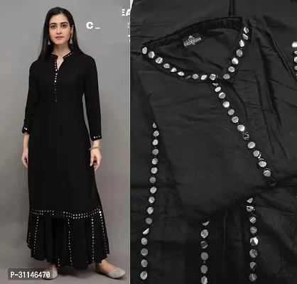 Fancy Rayon Kurta Bottom Set For Women-thumb2