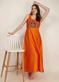 Classic  Silk Maxi Length  Dresses For Women-thumb3