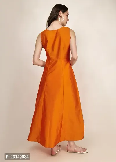Classic  Silk Maxi Length  Dresses For Women-thumb2