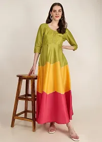 Classic  Silk Maxi Length  Dresses For Women-thumb1