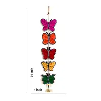 Colorful Butterfly Hanging Handmade Hand-Painted Latkan Garden Decoration Living Room Balcony Indoor Outdoor Wall Decor Show Piece In Wooden 24 Inches-thumb3