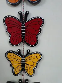 Colorful Butterfly Hanging Handmade Hand-Painted Latkan Garden Decoration Living Room Balcony Indoor Outdoor Wall Decor Show Piece In Wooden 24 Inches-thumb2