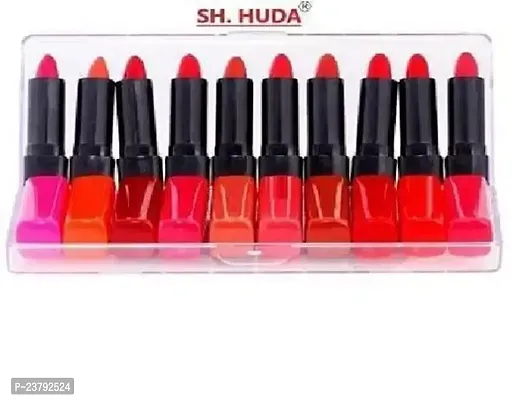 Professional Beauty Color Sensational Pocket Mini Lipsticks Set Long Lasting, Waterproof Matte Finish Lipstick Combo 10 Pcs-thumb0