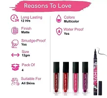 Combo Pack of 2(Huda4 Lipsticks, Eyeliner)-thumb3